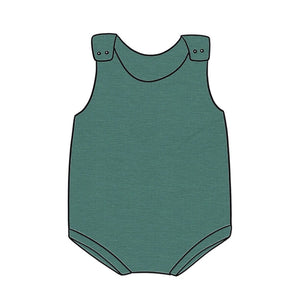 Plain Green Bloomer Romper