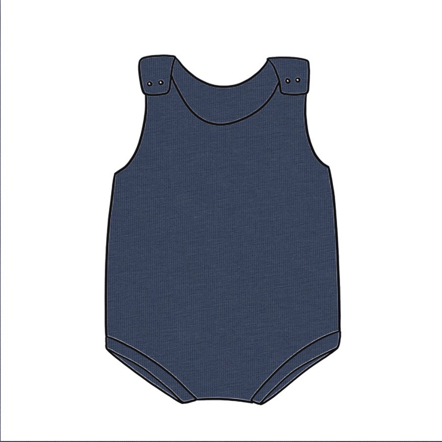 Plain Navy Bloomer Romper