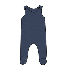 Load image into Gallery viewer, Plain Navy Footed Romper
