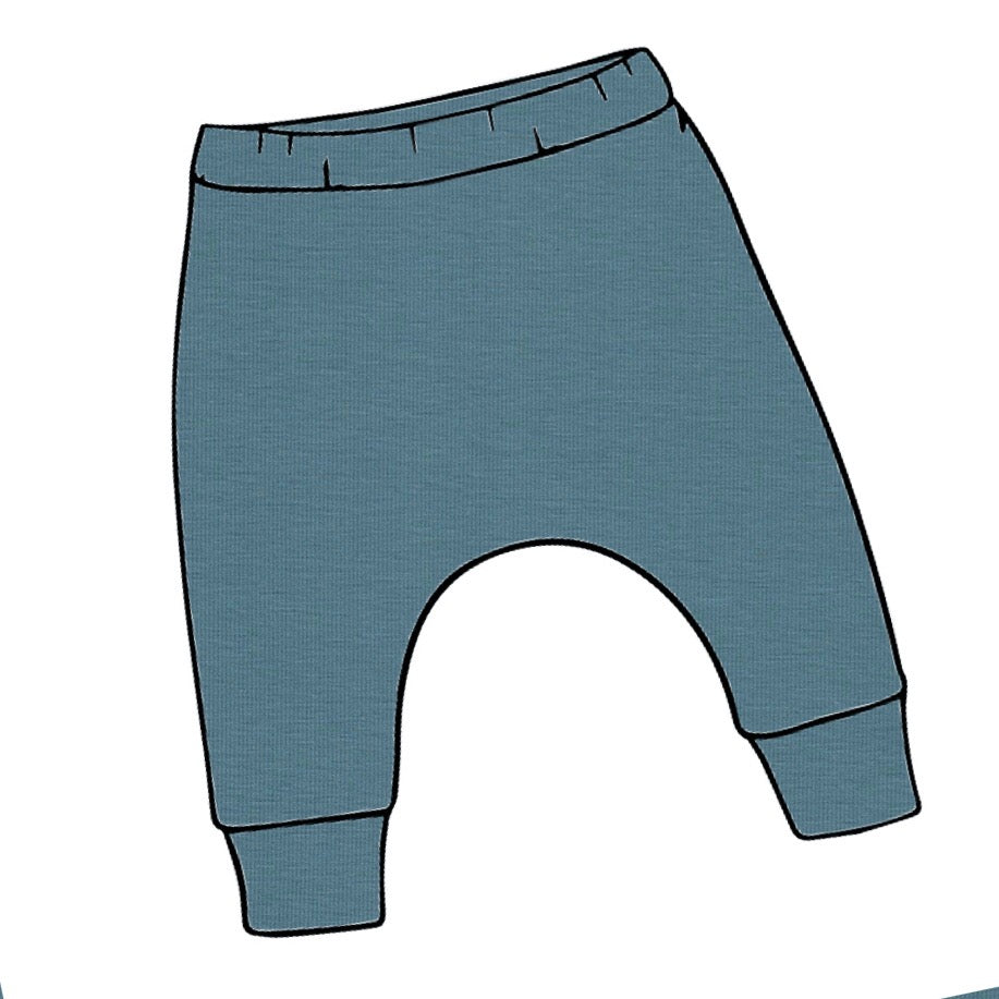 Plain Blue Harem Leggings