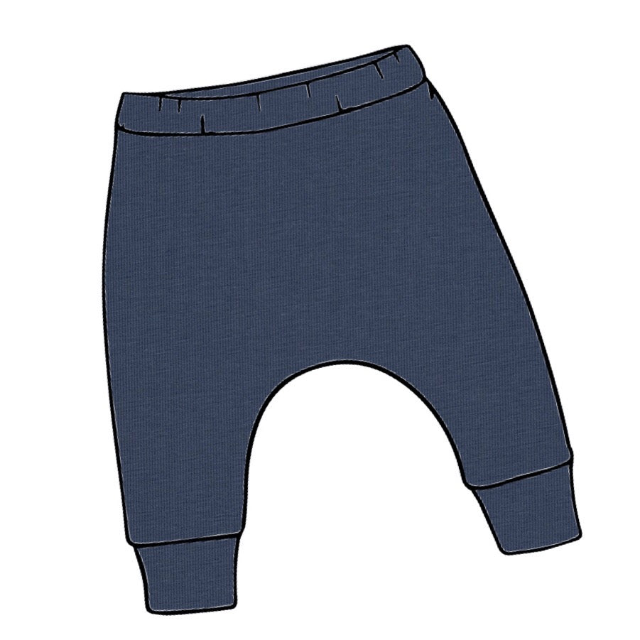 Plain Navy Harem Leggings