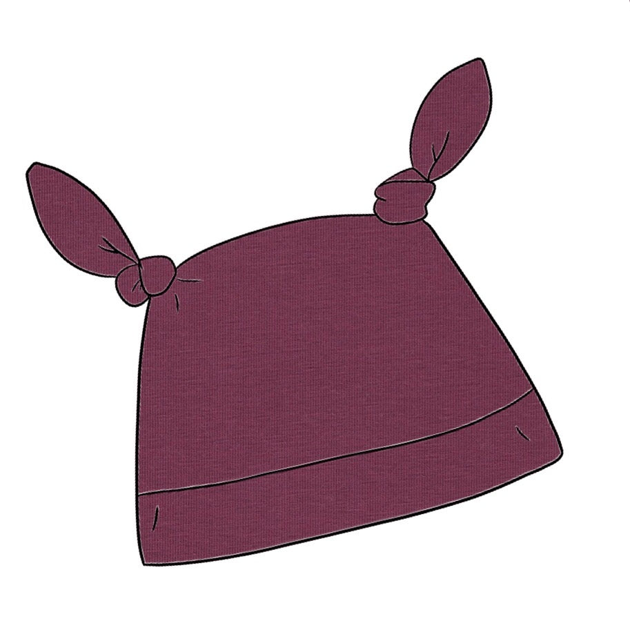 Plain Purple Double Knot Hat