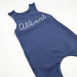 Plain Navy Footed Romper