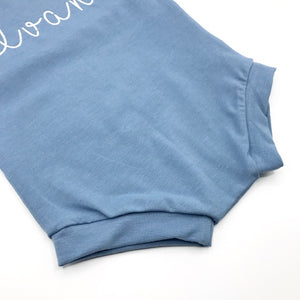 Plain Blue Bloomer Romper