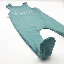 Load image into Gallery viewer, Green Footed Personalised Romper
