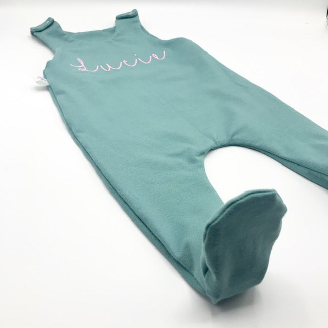 Green Footed Personalised Romper
