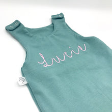 Load image into Gallery viewer, Green Footed Personalised Romper
