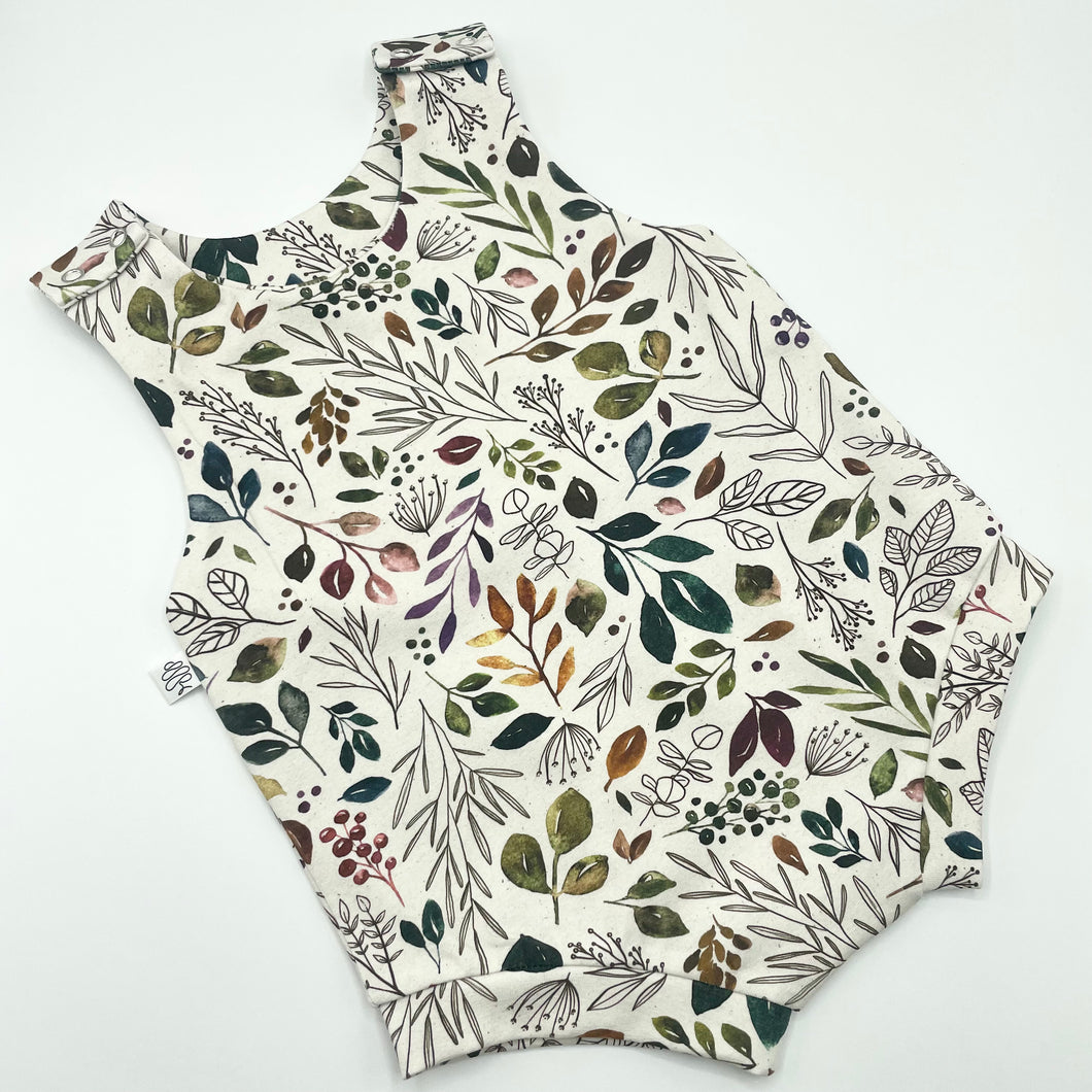 Vintage Leaves Bloomer Romper