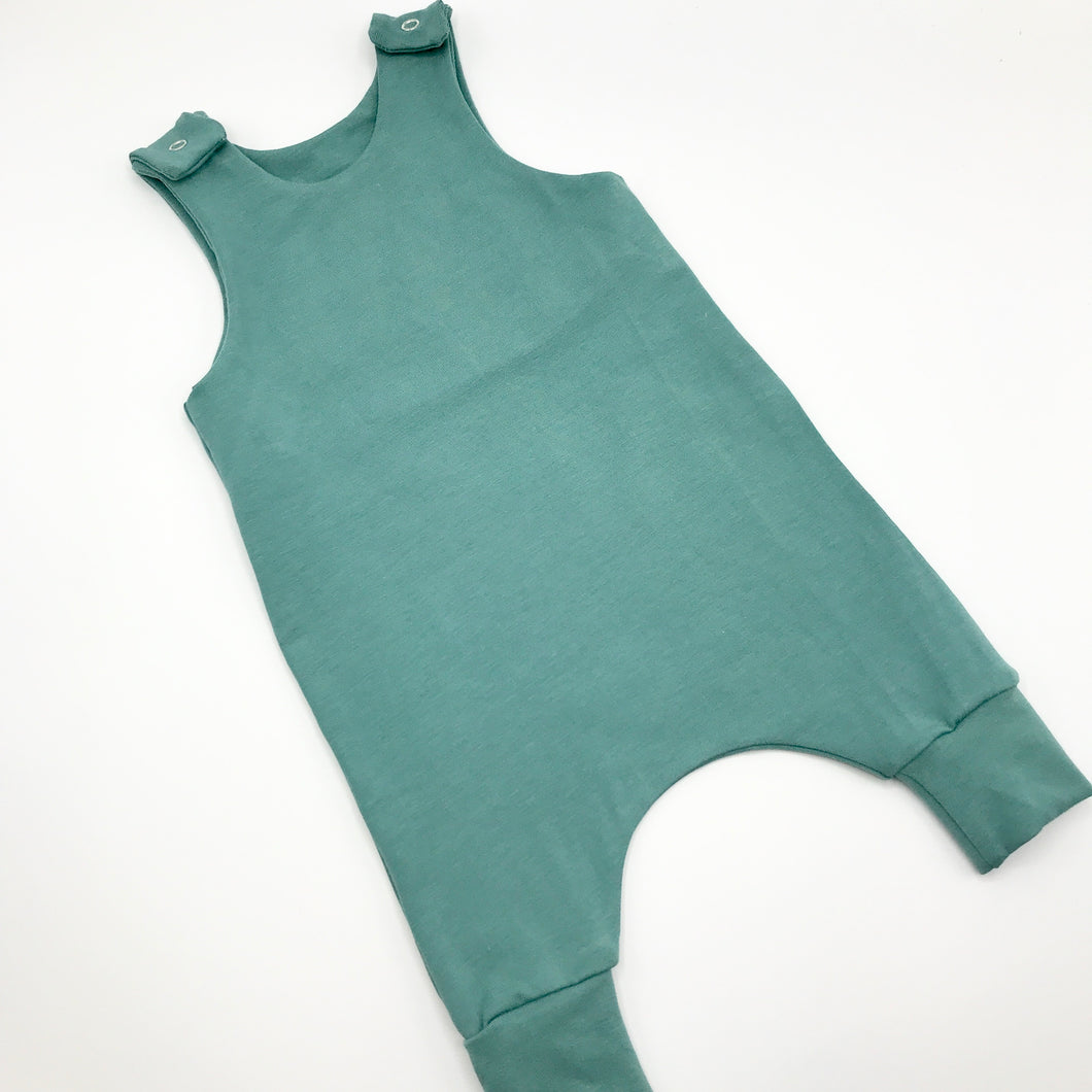 Plain Green Classic Romper
